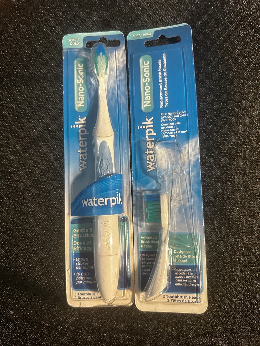 NOS WaterPik Nano-Sonic Toothbrush and 1 replacement head SOFT Mo corrosion